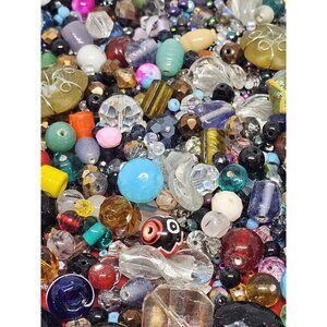 1 LB Assorted Glass & Crystal Beads #A3 Lot for Art Craft Jewelry Making